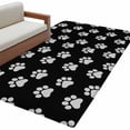 thumbnail image 2 of Area Rug for Living Room, Pet Paw Printed Non-Slip Indoor Large Carpet for Bedroom/Dining Room, Modern Dog Footprints Black Grey Washable Low-Profile Rectangle Floor Runner Rugs - 4 x 6 Ft, 2 of 7