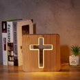 thumbnail image 5 of SCSYV Jesus Cross Wooden Lamp Novelty Night Light 3D Illusion lamp for Kids, Kids Decoration Lamp USB Power Bedroom Decor Xmas Holiday Birthday Gifts, 5 of 5