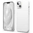thumbnail image 1 of elago Compatible with iPhone 13 Case, Liquid Silicone Case, Full Body Screen Camera Protective Cover, Shockproof, Slim Phone Case, Anti-Scratch Soft Microfiber Lining, 6.1 inch (White), 1 of 7