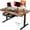 Rustic Brown, variant on HLDIRECT Electric Standing Desk with 2 Drawers & Power Outlets & USB Ports, 47×31.5 inches Height Adjustable Desk with Storage, Sit Stand up Desk for Home Office, Black