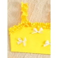 thumbnail image 4 of YOUYEDIAN 2 Piece Toddler Swimsuit Girl Teen Cute Sleeveless Spaghetti Straps Tankini Tops Bathing Suits Summer Beach High Waist Swimwear Set (Yellow#02, 2-3 Years), 4 of 4