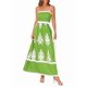 thumbnail image 3 of Vestido de Tirantes Finos con Estampado Floral y Bolsillos, Verde XXL, 3 of 7