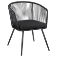 thumbnail image 1 of Bouclair Chaise en Corde d'Extérieur Noire, 1 of 5