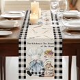 thumbnail image 3 of Chef Gnomes Table Runner 48 Inches Long for Dining Tables, Black Grey Plaid Cake Cook Dessert Burlap Cotton Linen Table Runner Coffee Tablerunners Dresser for Kitchen Party Holiday Decor 13"x48", 3 of 9