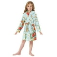 thumbnail image 6 of FORMRS Niños Bathrobe Unisex Hooded Robe Soft Plush Pajamas Sleepwear, Size 10-12T, Colorful Tomatoes, 6 of 7