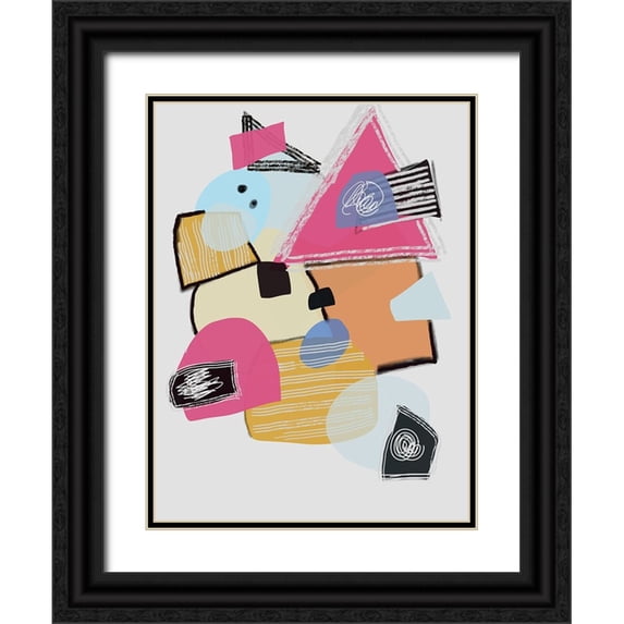 Auda, Christine 15x18 Black Ornate Wood Framed with Double Matting Museum Art Print Titled - Stacked I