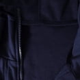 thumbnail image 5 of IROINNID Men's Long Sleeve Zip Up Mid-Length Hooded Jacket Solid Color Loose Autumn Winter Sport Hooded Pullover Blouse Tops, 5 of 5