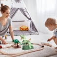 thumbnail image 4 of MVRLSH Clearance! Dinosaur Slide Toy Set Toy Car Ramp Track Dinosaur Climbing Railcar Funny Escalator Toy Dinosaur Automatic Stair Climbing Race Track Set, 4 of 6