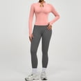 thumbnail image 4 of Pyhlmscde Work Out Sets Gym for Women 2 Piece Seamless Leggings High Waist Butt Lifting Gym Jacket, 4 of 6