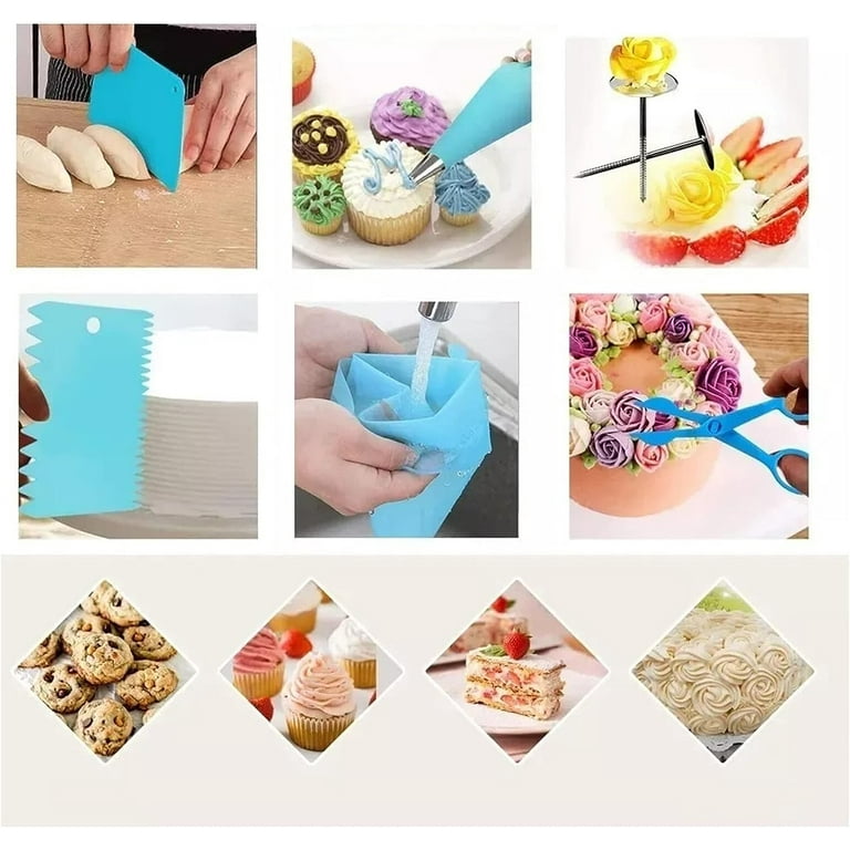 BSHAPPLUS 72 Pcs Cake Decorating Kit, 42 Icing Tips, 20