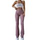 thumbnail image 1 of VISgogo Mujer Moda Flare Pantalones Largos, Vintage Estampado Cintura Alta Delgado Micro Campana Pantalones VISgogo moda, 1 of 5