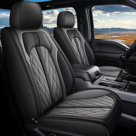 LAONNVIR Custom Fit for Honda Ridgeline Crew Cab 2006-2026 5 Seats Car Seat Covers Faux Leather Full Set Pickup Seat Cushion Protector- Front Seats Incompatible with Armrests