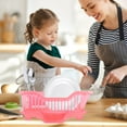 thumbnail image 6 of Dish Drying Rack for Kitchen Counter - Large Dish Rack with Drainboard, Rustproof Dish Drainer with Utensil Holder for Sink Plastic Bowl Rack for Storage Single Layer Bowl Rack, 6 of 9