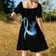thumbnail image 5 of Vestido sin mangas con lazo azul de libélula hippie para concientizar sobre el cáncer de colon. Vestidos de mujer. Vestidos de fiesta., 5 of 7