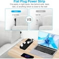 thumbnail image 4 of Power Strips with Surge Protection 16Awg Heavy Duty,2000W/13A,10 Outlets with 4 USB Ports (1 USB C) Extension Cord with Multiple Outlets 14-in-1 Flat Plug Power Strip Protector for Home,Office,Black, 4 of 8
