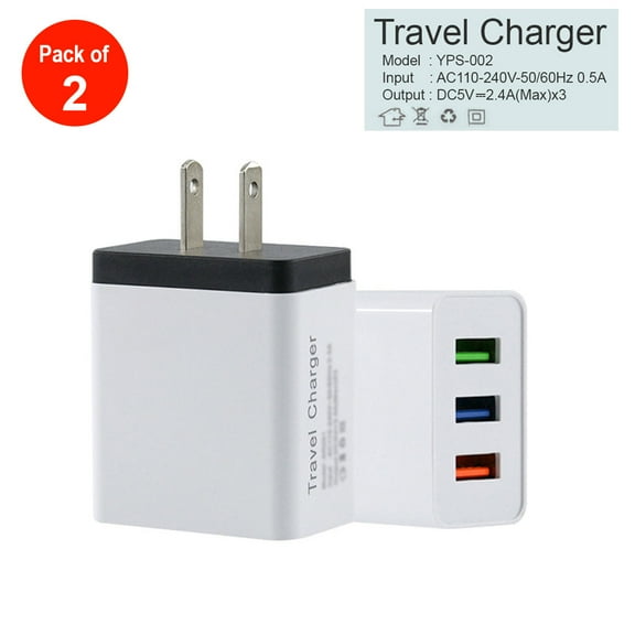AMZER USB Mini Travel AC Wall Charger - pack of 2
