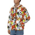 thumbnail image 3 of Kdxio Colorful Balls Print Men Hoodies Casual Hoodies for Men with Zip Pockets Full Zip Long Sleeve Sweatshirt Sports Hooded Jacket-Small, 3 of 5