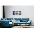 thumbnail image 5 of 3-Piece Blue Beach Canvas Wall Art Set, Sunset Ocean Waves Seascape Prints, Framed & Ready to Hang Decor for Living Room Bedroom Bathroom, 5 of 6