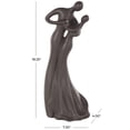 thumbnail image 3 of 7" x 18" Black Ceramic Dancing People Sculpture, by DecMode, 3 of 9