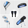 thumbnail image 2 of XDriveMax 6 Pieces Golf Club Set, Junior Complete Set for Ages 6-10 with Stand Bag, Right Handed, 2 Head Covers, Blue, 2 of 5