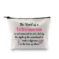 thumbnail image 2 of Veterinarian Gifts Vet Tech Makeup Bag Veterinarian Appreciation Gifts The Heart of a Veterinarian is Not Measured in Size Animal Rescue Veterinary Thank You Gift, 2 of 7