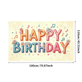 thumbnail image 2 of Colorful Floral Themed Happy Birthday Banner Background Backdrop Party Decors Photography Props for Birthday Party Celebration Family Gathering and Photo Booth, 2 of 3