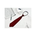 thumbnail image 4 of INSPIRE CHIC Men's Pre-Tied Zipper Tie Solid Color Formal Casual Adjustable Wide Tie Wine Red 35cm/13.8', 4 of 5