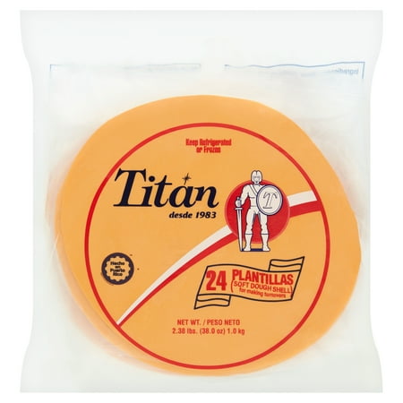Titan Yellow Turnover Shells, 38 oz, 2.38 lbs, 24 Pack (Frozen)
