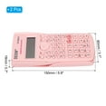 thumbnail image 2 of Uxcell Scientific Calculator 2 Line 12 Digit Standard Engineering Calculator Pink 2 Pack, 2 of 6