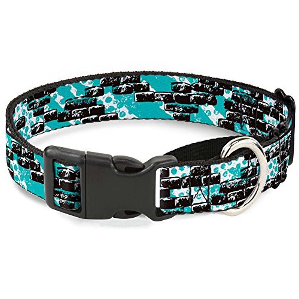 Buckle-Down Grunge Bricks Green Martingale Dog Collar