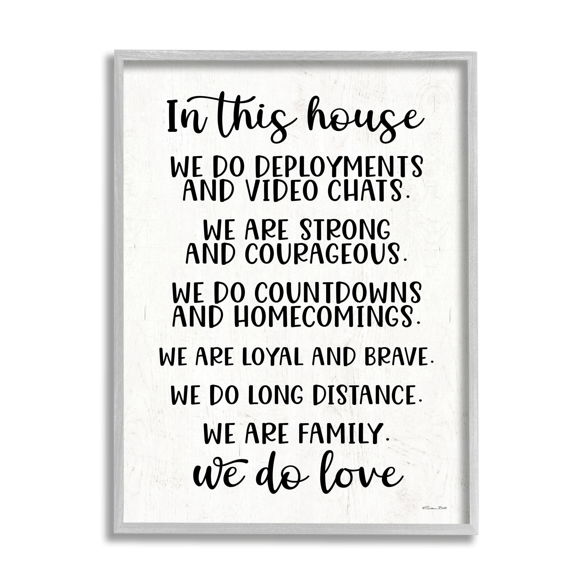 Stupell Industries In This House We Do Love Long Distance Family Sign,24 x 30, Design by Sn Ball