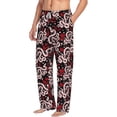 thumbnail image 5 of Cauagu Snake And Rose Mens Pajama Pants Sleep & Lounge Pants,PJ Bottoms with Pockets-Medium, 5 of 7
