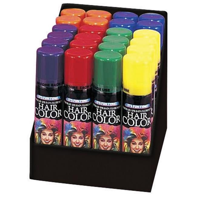 Fluorescent Hair Spray, Assorted Pack of 24