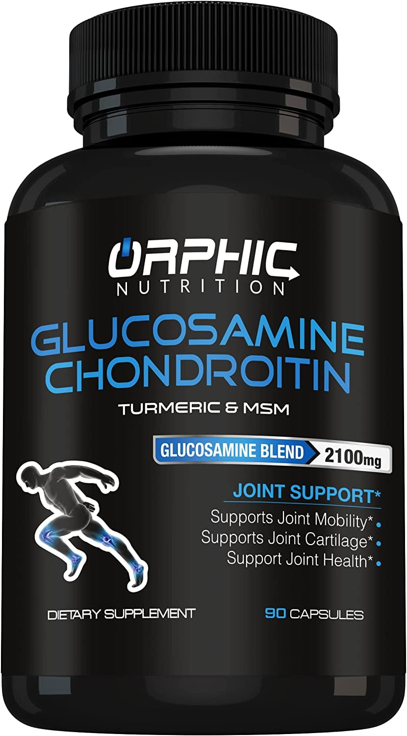 Glucosamine Chondroitin - Turmeric & MSM Supplements to Support Joint Cartilage Health - Supports Mobility* - For Men & Women