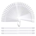 thumbnail image 1 of 50 Pcs Nail Swatch Sticks with Ring,Clear Fan-shaped Nail Art Practice Display Nail Sample Sticks, 1 of 5