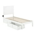 thumbnail image 3 of AFI NoHo Solid Wood Twin XL Bed with 2 Drawers in White, 3 of 6