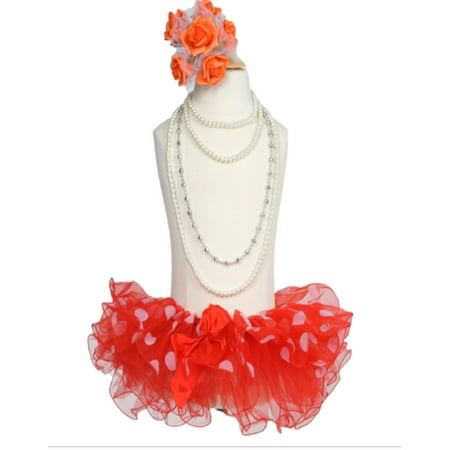 Tutus Polka Dot Hair Bows - Efavormart Fluffy Polka Dots Girls Ballet Tutu Skirt for Dance Performance Events Wedding Party Banquet Event Dance Skirt