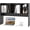 Black-1, variant on SolaceHue Desktop Bookshelf, Countertop Storage Hutch with Shelves for Computer Desk, Desk 3-Tier Display Rack, Multipurpose Wood Desktop Hutch Storage Organizer for Dorm Office