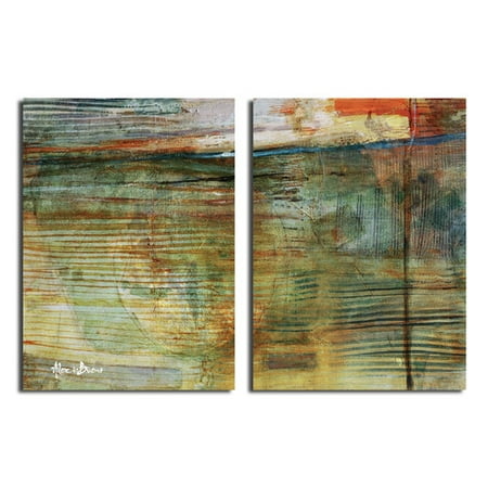 Ready2hangart Smash XVI' Oversized 2 Piece Painting Print on Canvas Set