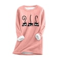 thumbnail image 2 of Women's Pullover With Print Comfortable Round Neck Winter Homewear Sweater Womens Warm Shirts for Cold Weather Thermal Tops for Women Long Sleeve Winter Thermals Underwear for Men Ladies Thermal, 2 of 2