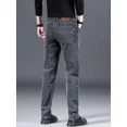 thumbnail image 4 of Pantalones vaqueros ajustados para hombre, pantalones vaqueros clásicos para hombre, pantalones ajustados rectos, ropa de trabajo, pitillo negros, tendencia de moda 2024, suave, nuevo en, 4 of 5