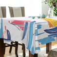 thumbnail image 5 of Yayeee Tablecloths 60" x 120" Rectangle Wrinkle Resistant Party Table Cover, Pink Hand Drawn Sailboats, 5 of 8