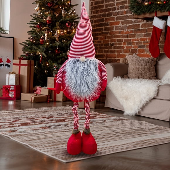 Gnomo Navideño con Piernas Flexibles Color Rojo