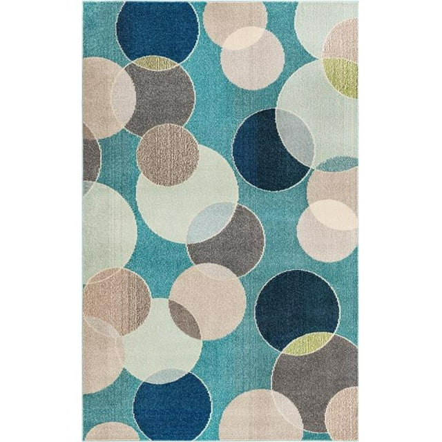 Unique Loom 3139817 5 x 8 ft. Seaside Chromatic Rectangular Rug, Blue