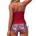 thumbnail image 3 of Haivin Women's Beach Tankini, Lightweight and Stylish with Vibrant Digital Print, Two Piece Swimsuit for Beach, Pool and Vacation, 3 of 7