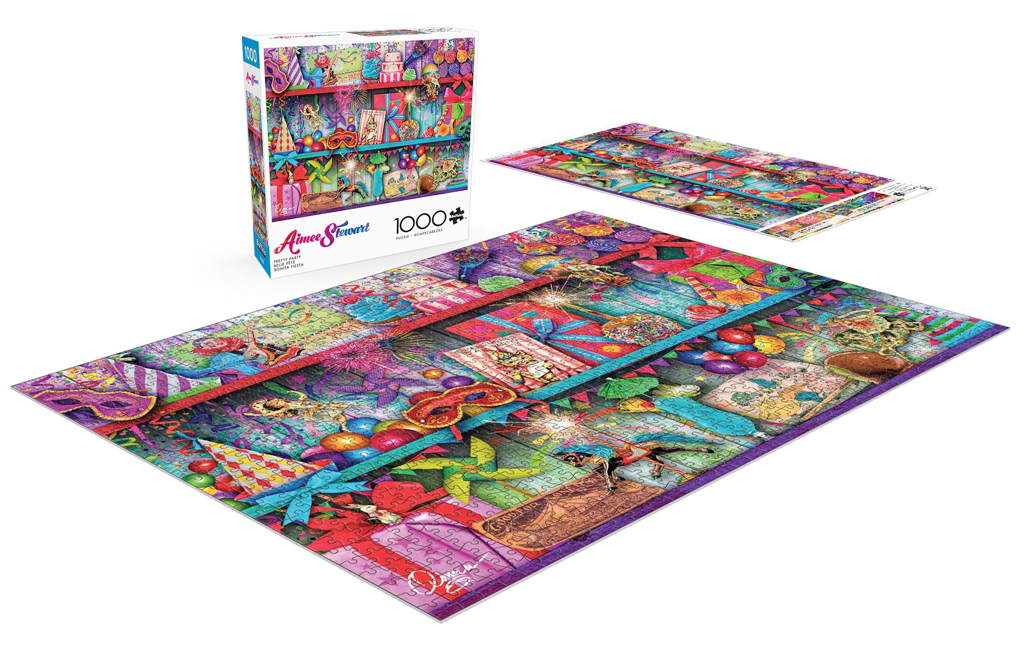 Buffalo Games Pretty Party 1000-Piece 26.75 x 19.75-inch Interlocking Jigsaw Puzzle for Adults Ages 14+