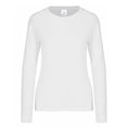 thumbnail image 1 of Playera Cuello Redondo Manga Larga con Silueta para Dama · 100% Algodón · Color Blanco, 1 of 3