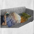 thumbnail image 6 of Mountain Soft Flannel Fleece Blanket, Majestic Sunrise in Hills Mottled Clouds Fresh Grass Serenity Morning Mist, Cozy Plush for Indoor and Outdoor Use, 50" x 70", Blue Green Orange, by Ambesonne, 6 of 6