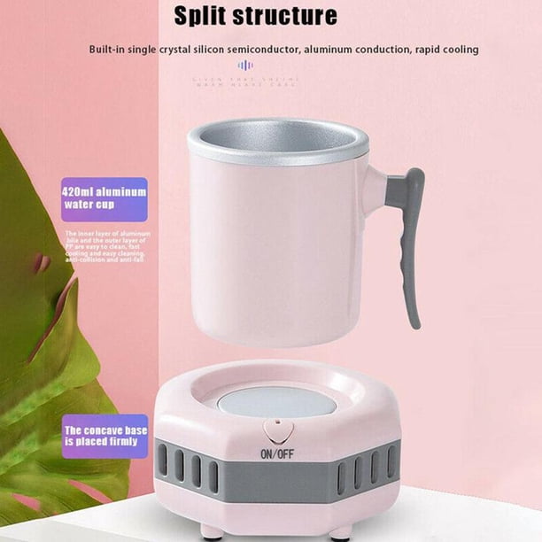 Mini refrigerador eléctrico Macarena 420 ml rosa Máquina para hacer hielo
