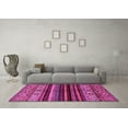 thumbnail image 3 of Ahgly Company Indoor Round Abstract Pink Modern Area Rugs, 7' Round, 3 of 4